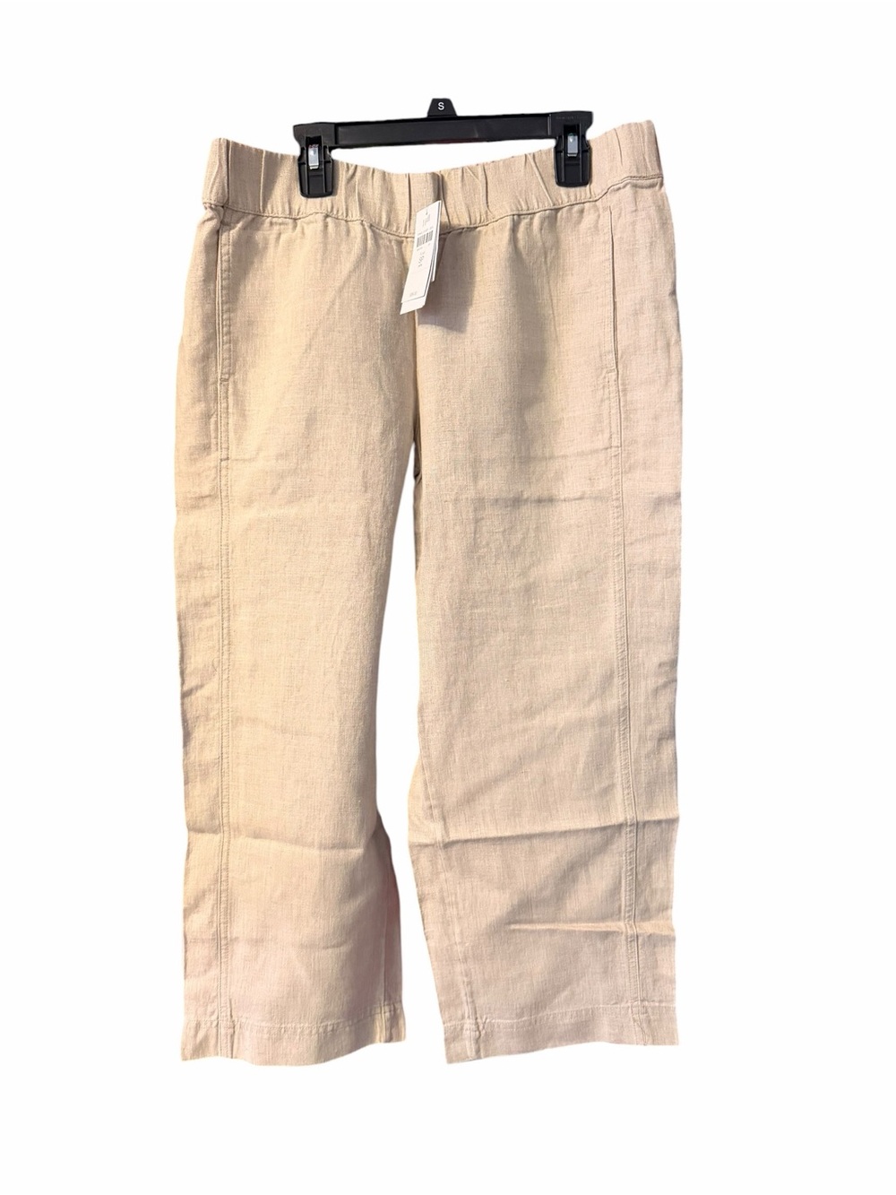 Women’s Cream Flax Pull-On Casual Pants